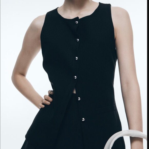 H&M Black Knit Vest Top - Picture 1 of 6
